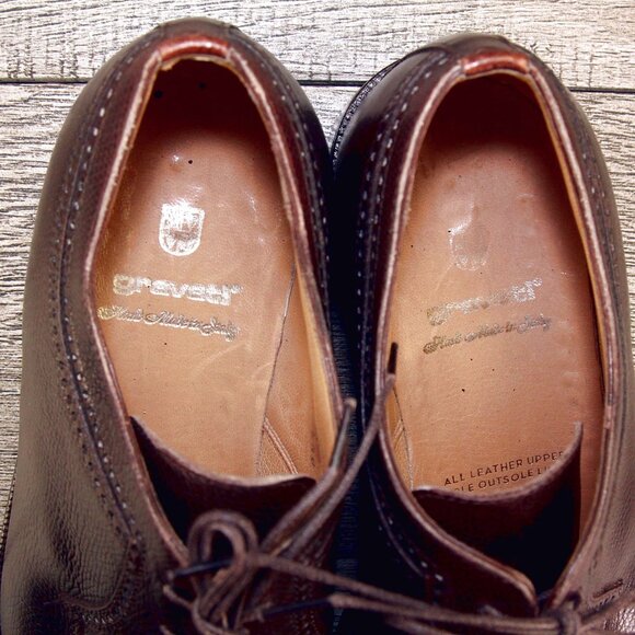 $695 Neiman Marcus GRAVATI Blucher 8.5 M Brown 15434 * add $15 new Cedar Trees main image 14